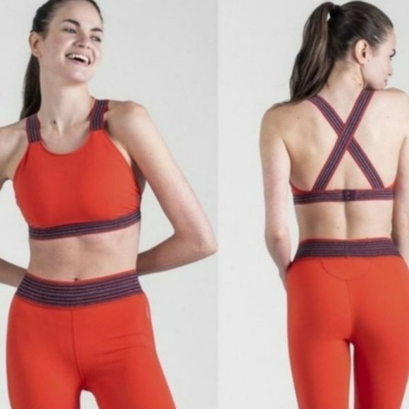 Free People Other - Free People Movement S Solid Practice Makes Perfect Orange Red Fire Sports Bra